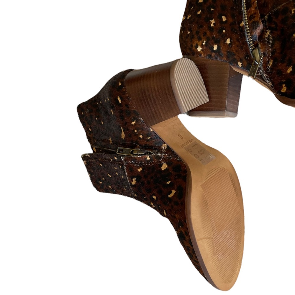 NEW MADEWELL The Rosie Ankle Boot In Rich Brown Multi Calf Hair - Picture 4 of 6